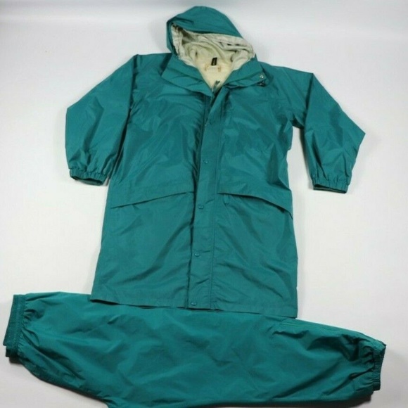 Vintage LL Bean Goretex 2 Piece Rain Suit Parka L